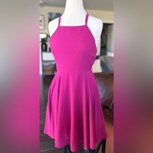 Vibrant Pink Sleeveless Dress